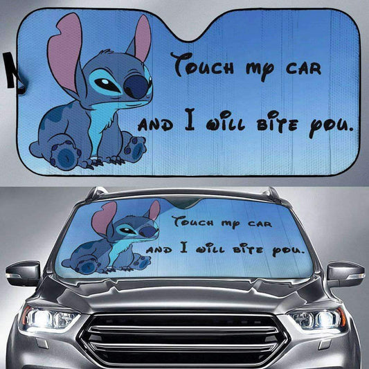 Touch My Car And I Will Bite You Ohana Car Sunshade 0523