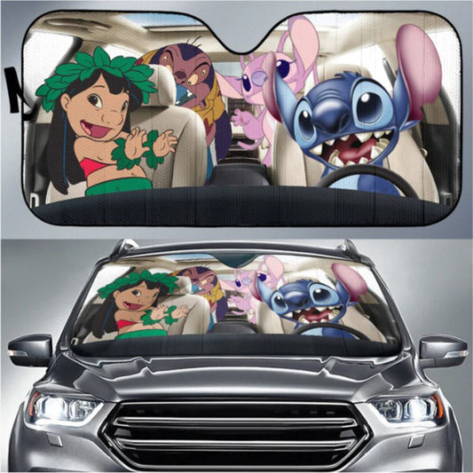 Cute Family Ohana Car Sunshade 0523