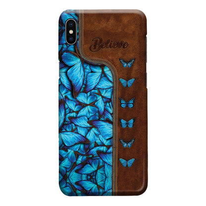 Butterfly Leather Pattern Print Phone Case