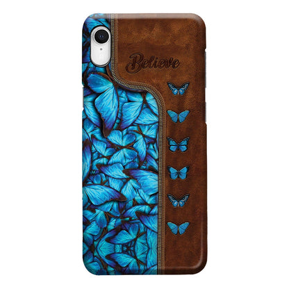 Butterfly Leather Pattern Print Phone Case