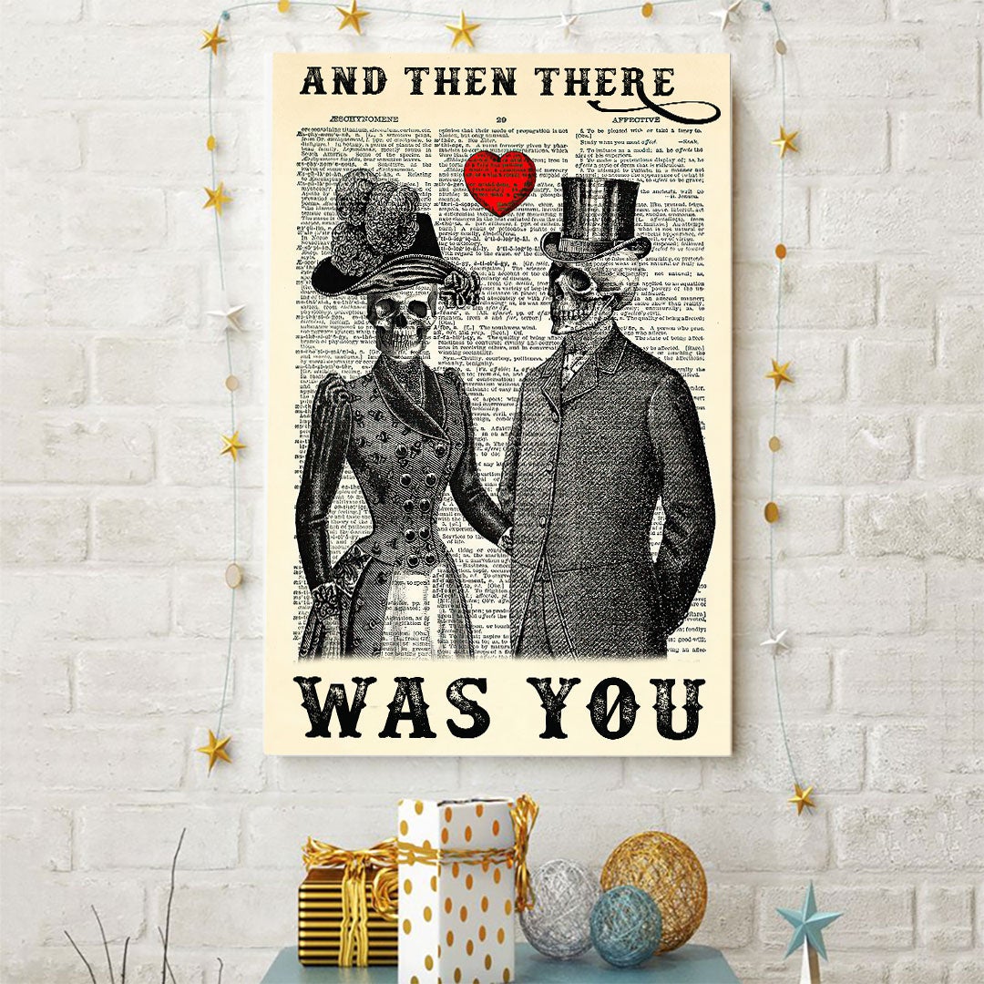 Gothic Couple - Skull Poster