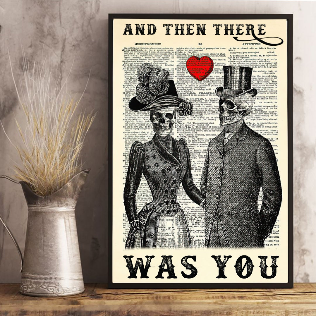 Gothic Couple - Skull Poster