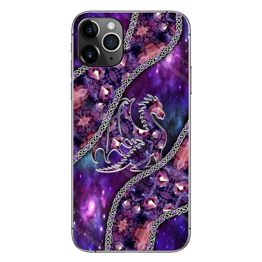 Lovely Purple Dragon 3D Pattern Printed Phone Case