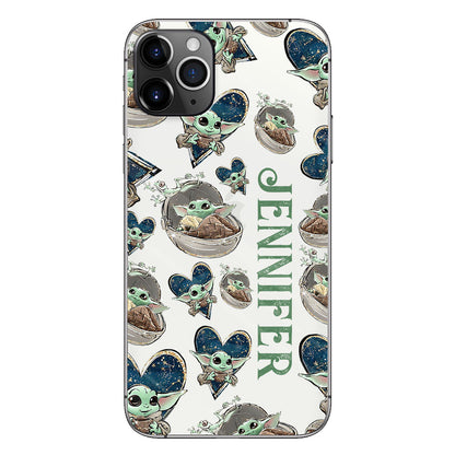 The Child - Personalized The Force Clear Phone Case