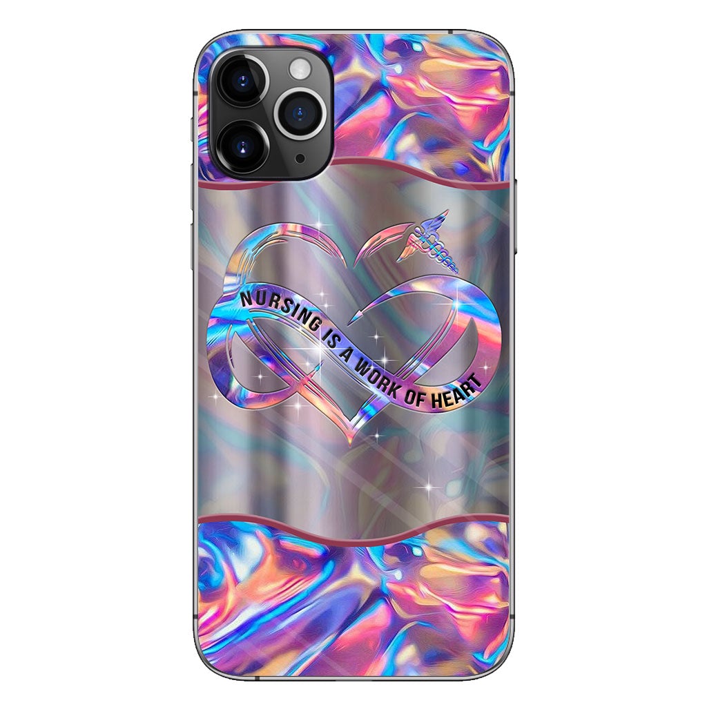 Nursing Is A Work Of Heart Personalized Phone Case