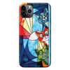 Peeking Cats Stained Glass Pattern Print - Cat Phone Case