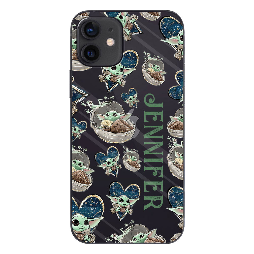 The Child - Personalized The Force Clear Phone Case