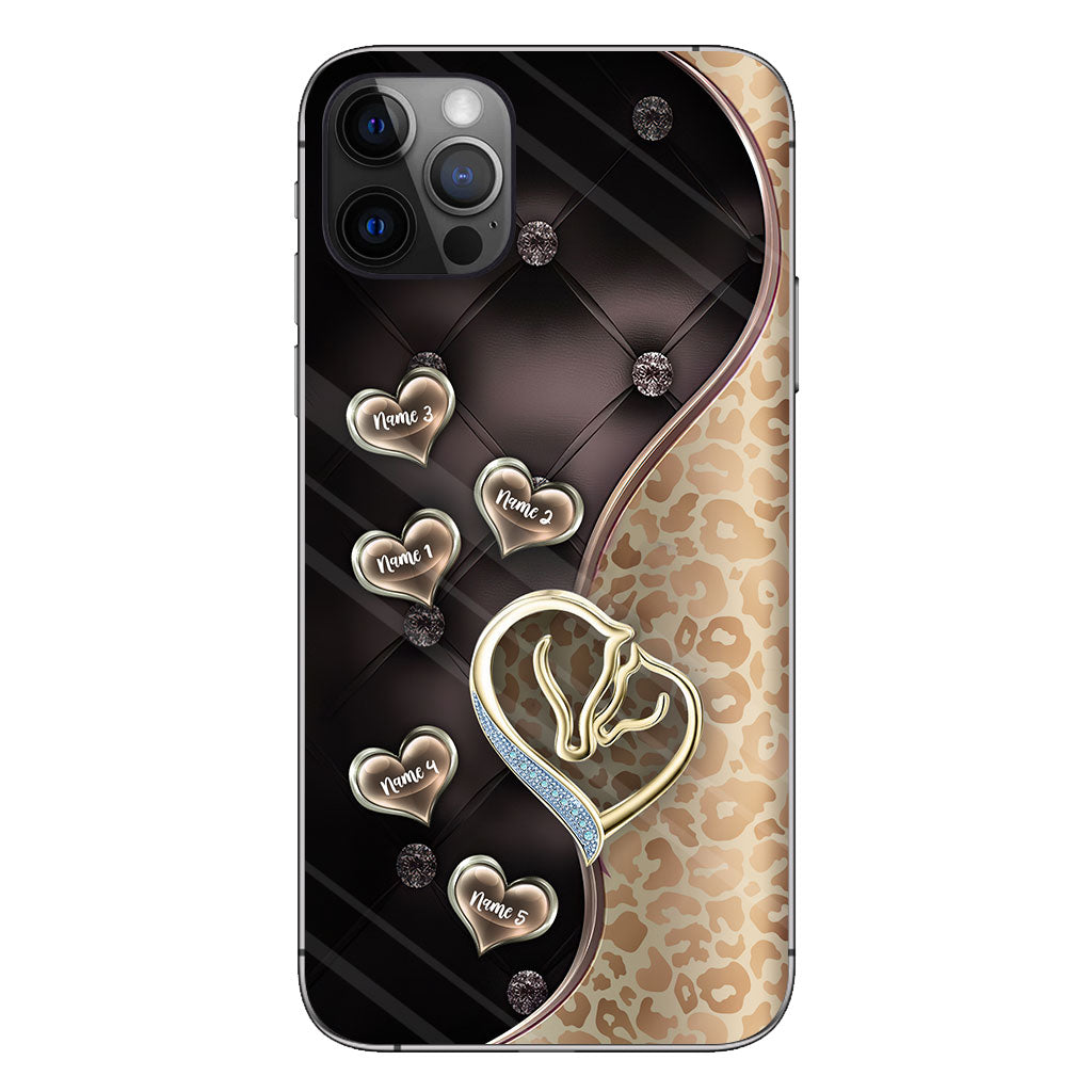 I Love You To The Moon And Back - Personalized Mother's Day Horse Phone Case