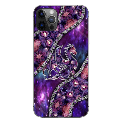 Lovely Purple Dragon 3D Pattern Printed Phone Case