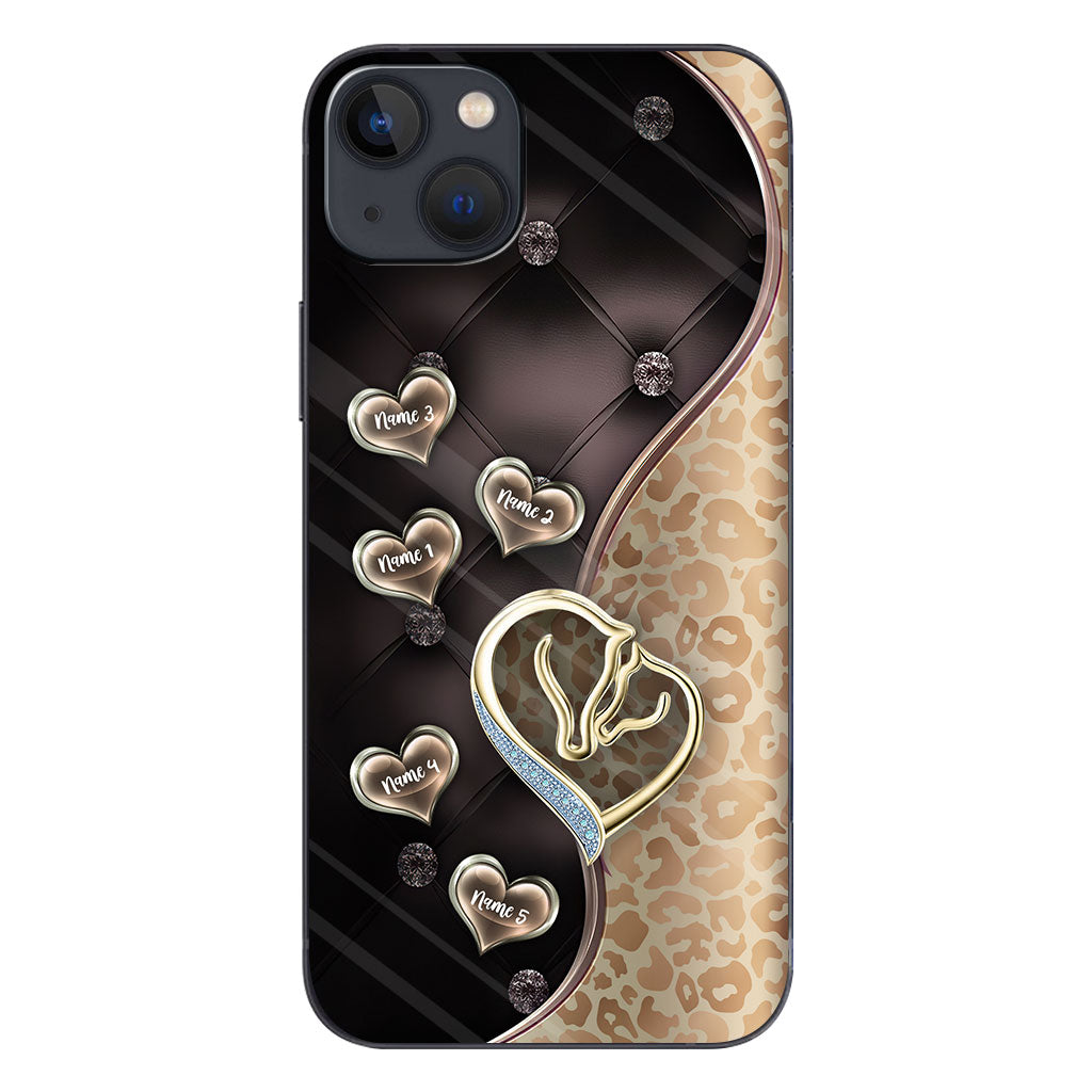 I Love You To The Moon And Back - Personalized Mother's Day Horse Phone Case