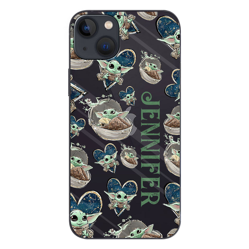 The Child - Personalized The Force Clear Phone Case