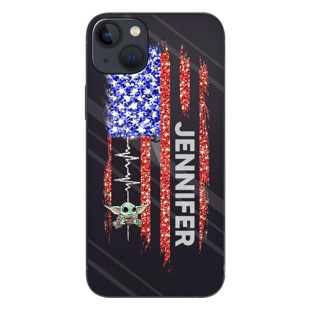 The Child - Personalized The Force Clear Phone Case