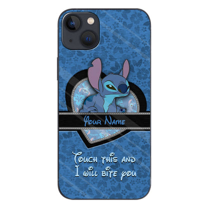 Touch This And I Will Bite You - Personalized Ohana Phone Case