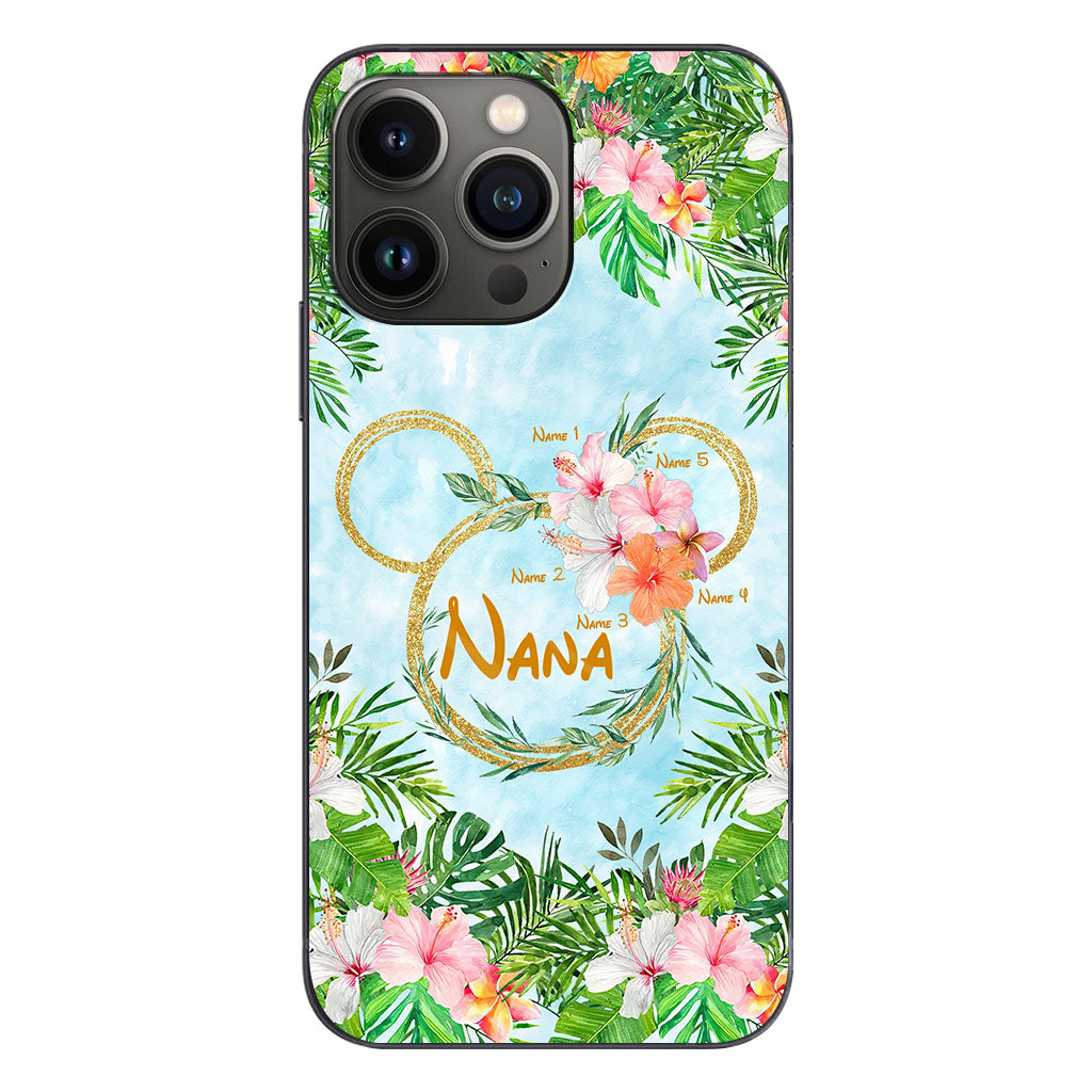 Tropical Mouse Ears Nana - Personalized Grandma Phone Case