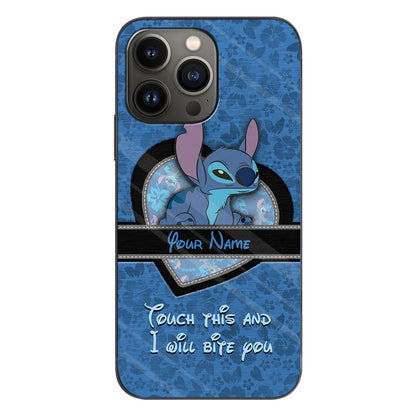 Touch This And I Will Bite You - Personalized Ohana Phone Case