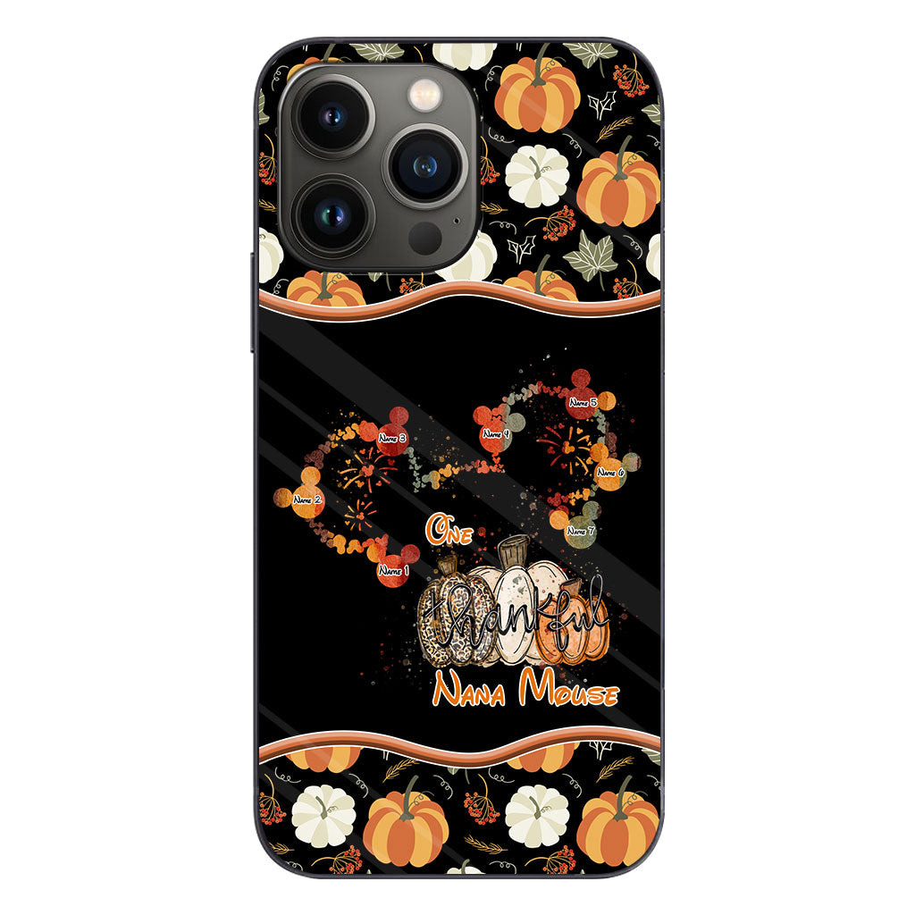 One Thankful Nana Mouse - Personalized Thanksgiving Grandma Phone Case