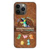 Don&#39;t Mess With Grandmasaurus - Personalized Mother&#39;s Day Phone Case With Leather Pattern Print