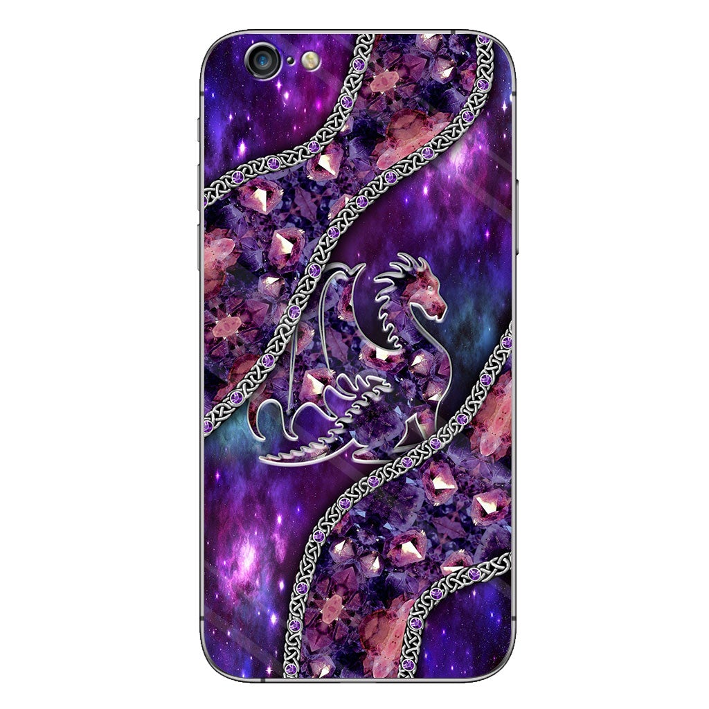 Lovely Purple Dragon 3D Pattern Printed Phone Case