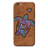 Salty Lil&#39; Beach - Turtle Personalized Leather Pattern Print Phone Case