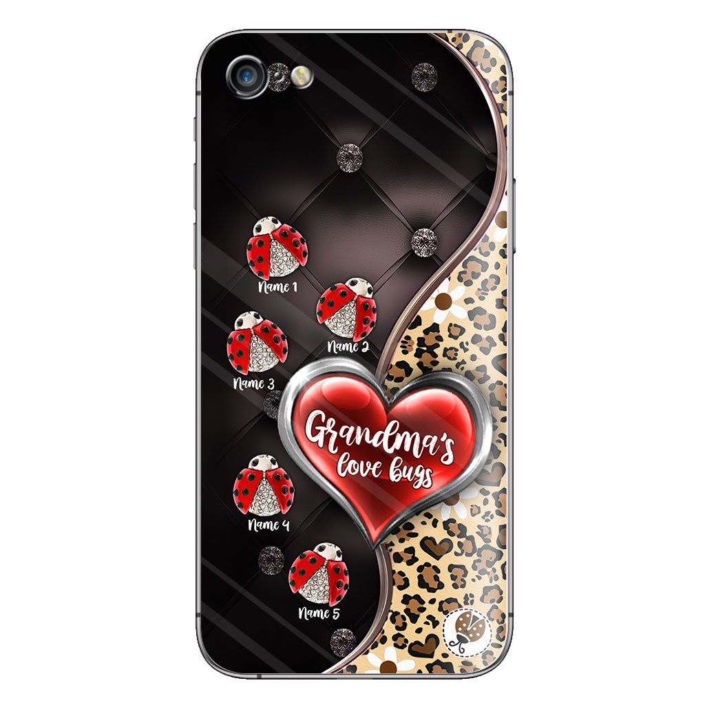 Grandma's Love Bugs - Personalized Mother's Day Grandma Phone Case With 3D Pattern Print