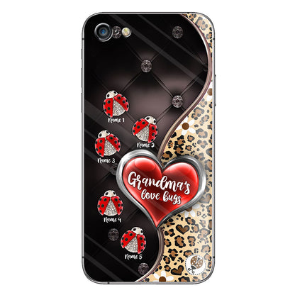 Grandma's Love Bugs - Personalized Mother's Day Grandma Phone Case With 3D Pattern Print