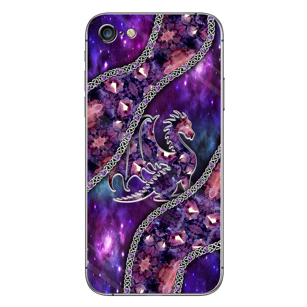 Lovely Purple Dragon 3D Pattern Printed Phone Case