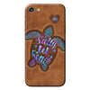 Salty Lil&#39; Beach - Turtle Personalized Leather Pattern Print Phone Case