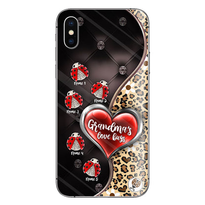 Grandma's Love Bugs - Personalized Mother's Day Grandma Phone Case With 3D Pattern Print