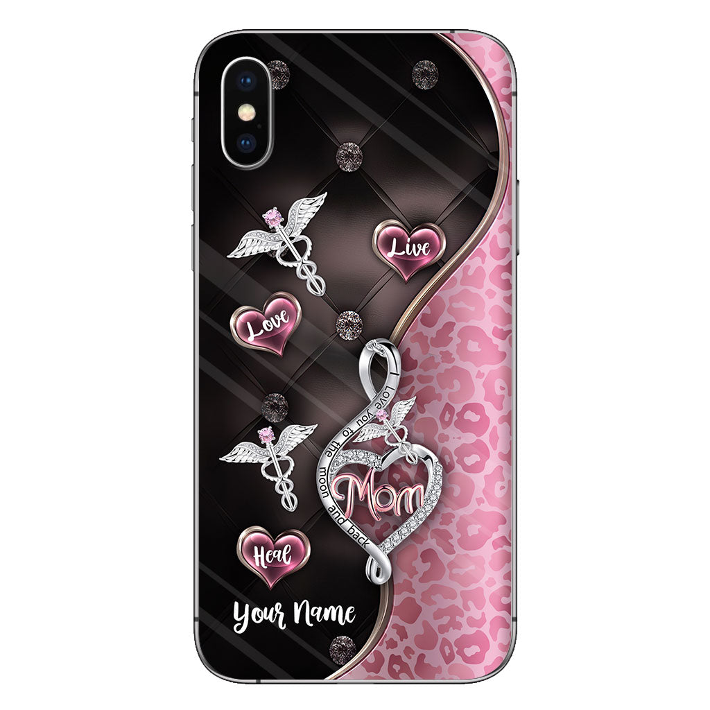 Live Love Heal Rose Gold - Personalized Nurse Phone Case