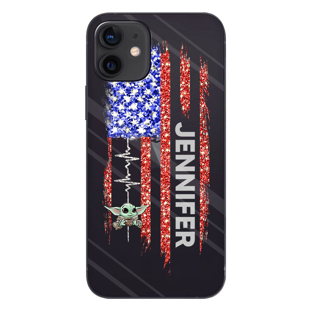 The Child - Personalized The Force Clear Phone Case