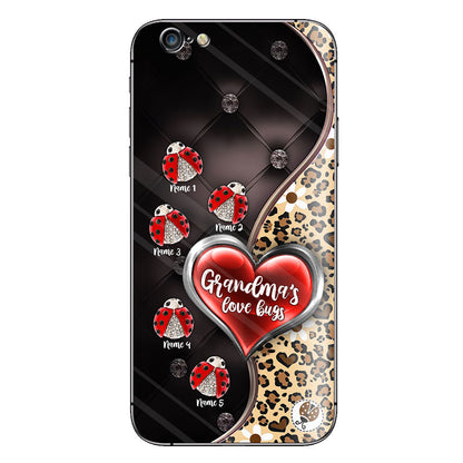 Grandma's Love Bugs - Personalized Mother's Day Grandma Phone Case With 3D Pattern Print