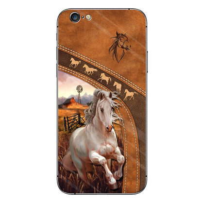 Horse Lovers - Personalized Phone Case With Leather Pattern Print