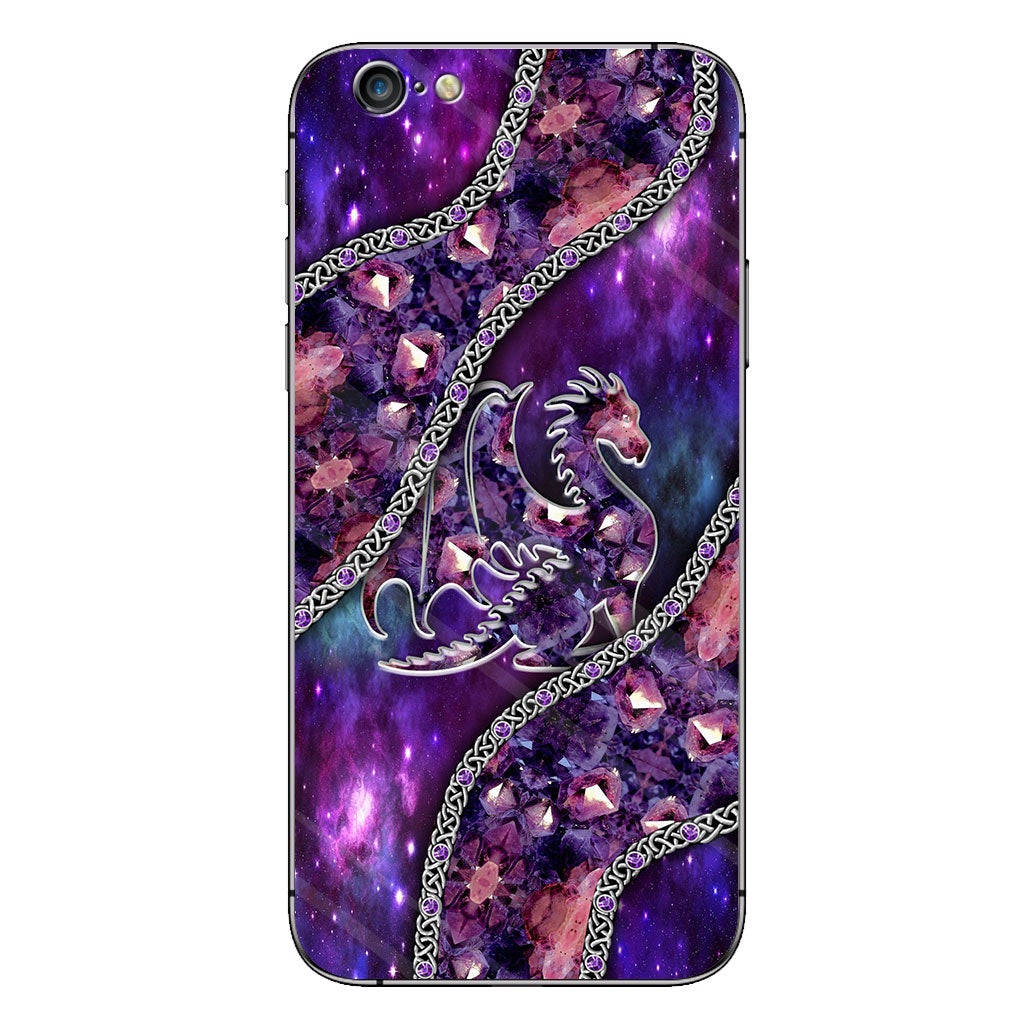 Lovely Purple Dragon 3D Pattern Printed Phone Case