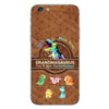 Don&#39;t Mess With Grandmasaurus - Personalized Mother&#39;s Day Phone Case With Leather Pattern Print