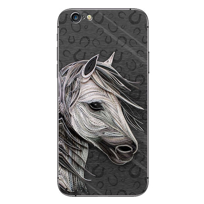 Love Horses - Phone Case With Leather Pattern Print