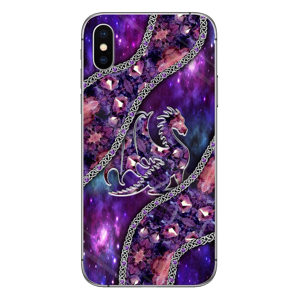 Lovely Purple Dragon 3D Pattern Printed Phone Case