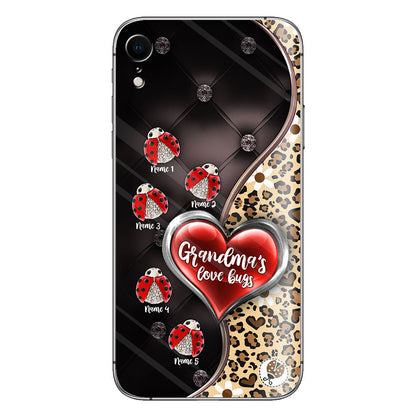 Grandma's Love Bugs - Personalized Mother's Day Grandma Phone Case With 3D Pattern Print