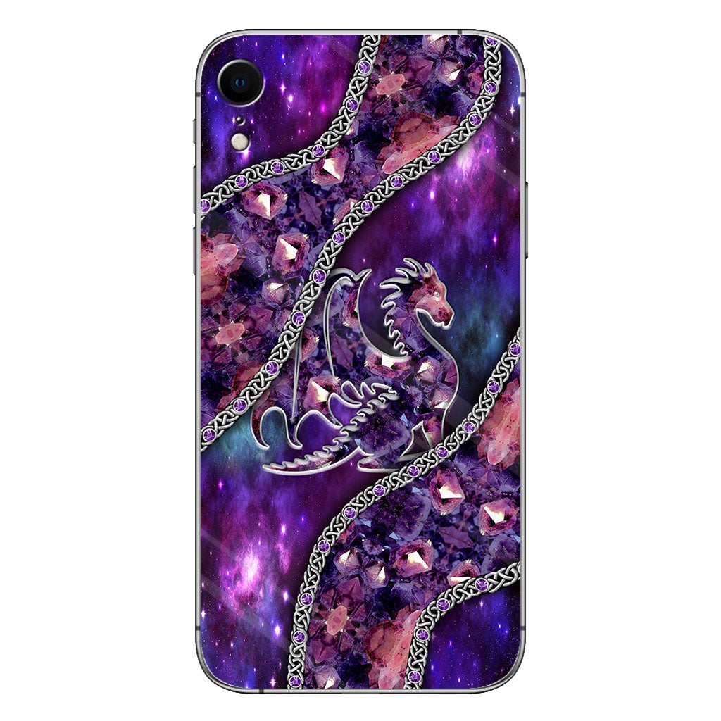 Lovely Purple Dragon 3D Pattern Printed Phone Case