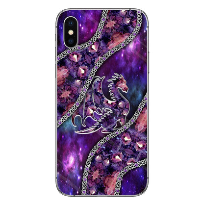 Lovely Purple Dragon 3D Pattern Printed Phone Case