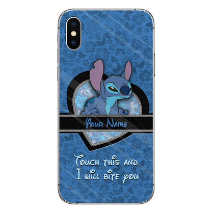 Touch This And I Will Bite You - Personalized Ohana Phone Case