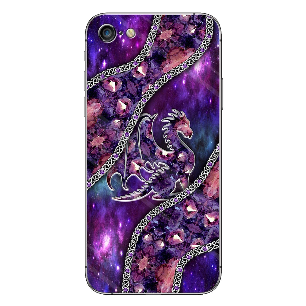 Lovely Purple Dragon 3D Pattern Printed Phone Case