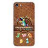 Don&#39;t Mess With Grandmasaurus - Personalized Mother&#39;s Day Phone Case With Leather Pattern Print