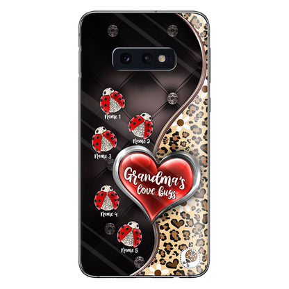 Grandma's Love Bugs - Personalized Mother's Day Grandma Phone Case With 3D Pattern Print