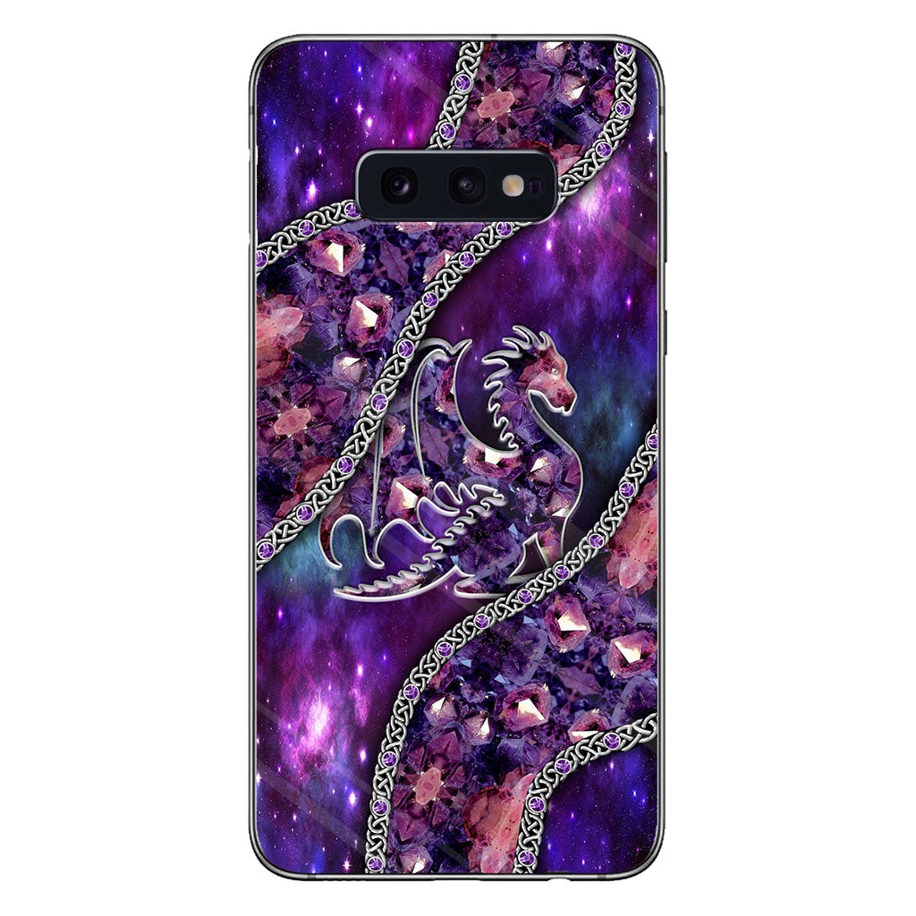 Lovely Purple Dragon 3D Pattern Printed Phone Case