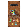 Don&#39;t Mess With Grandmasaurus - Personalized Mother&#39;s Day Phone Case With Leather Pattern Print