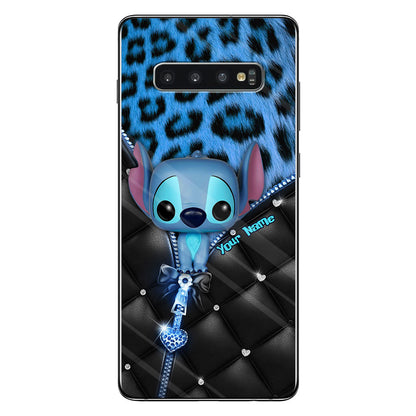 Ohana - Personalized Phone Case With Leather Pattern Print