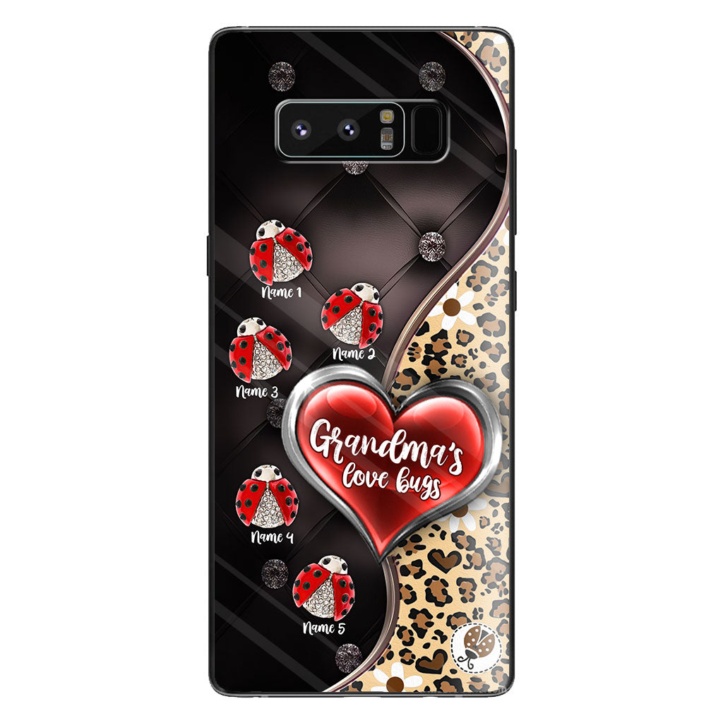 Grandma's Love Bugs - Personalized Mother's Day Grandma Phone Case With 3D Pattern Print