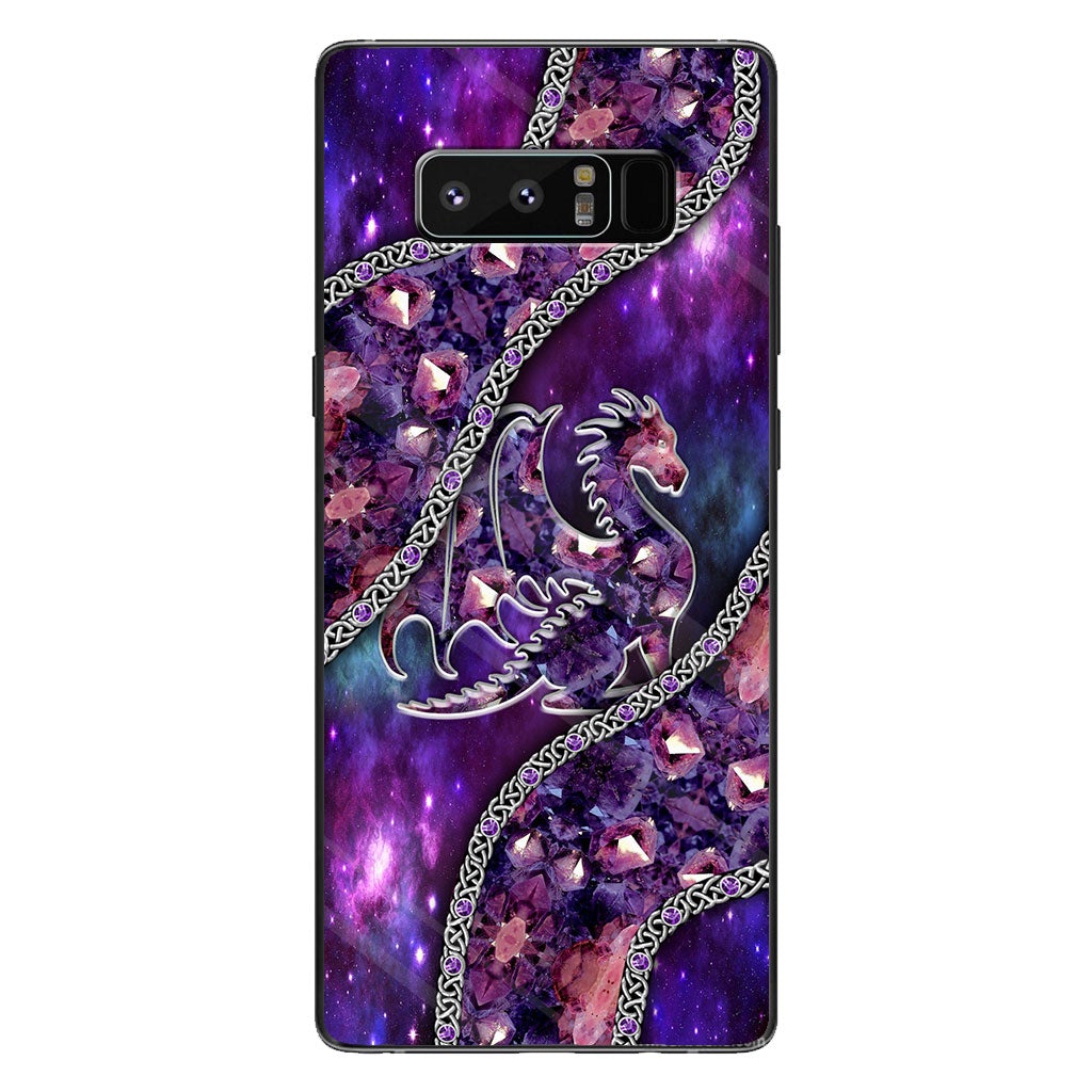 Lovely Purple Dragon 3D Pattern Printed Phone Case