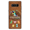 Don&#39;t Mess With Grandmasaurus - Personalized Mother&#39;s Day Phone Case With Leather Pattern Print
