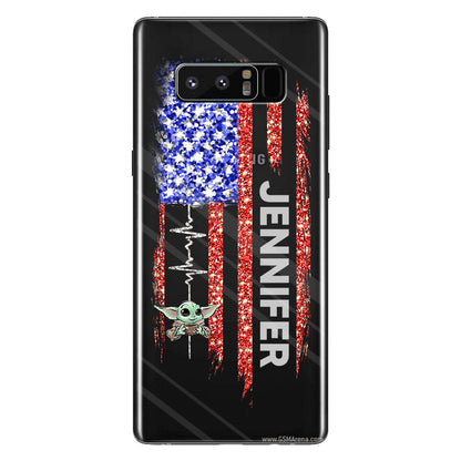 The Child - Personalized The Force Clear Phone Case